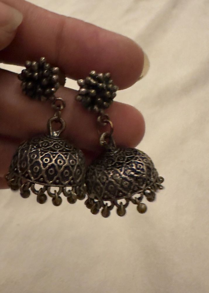 Oxidised Silver Plated Dual Tone Gold and Silve
