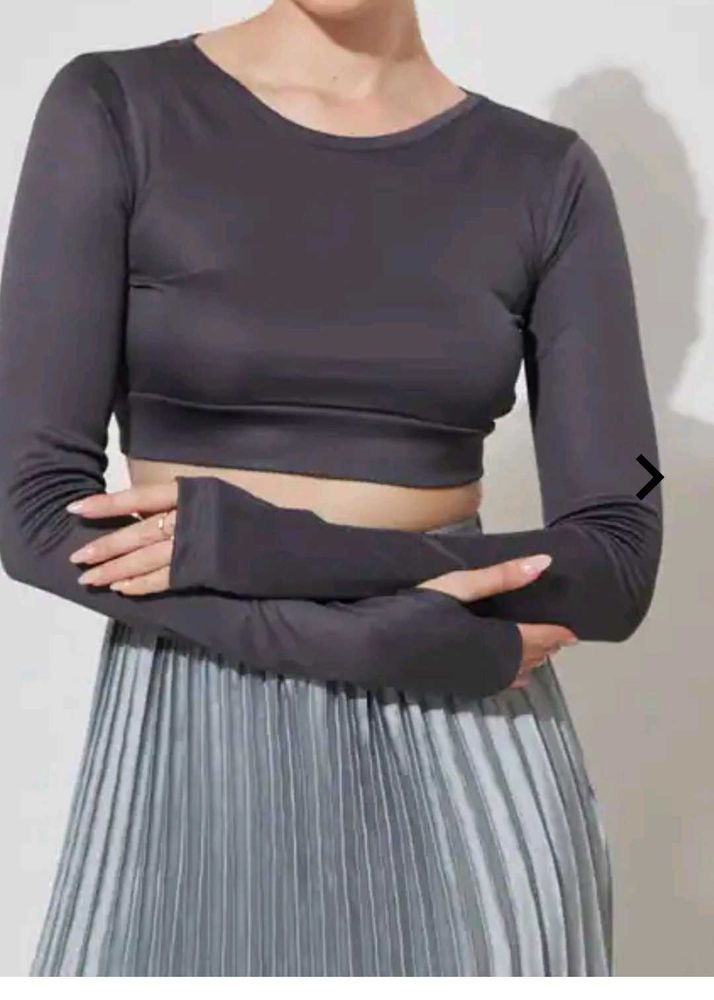 Sleek Long Sleeve Crop Top
