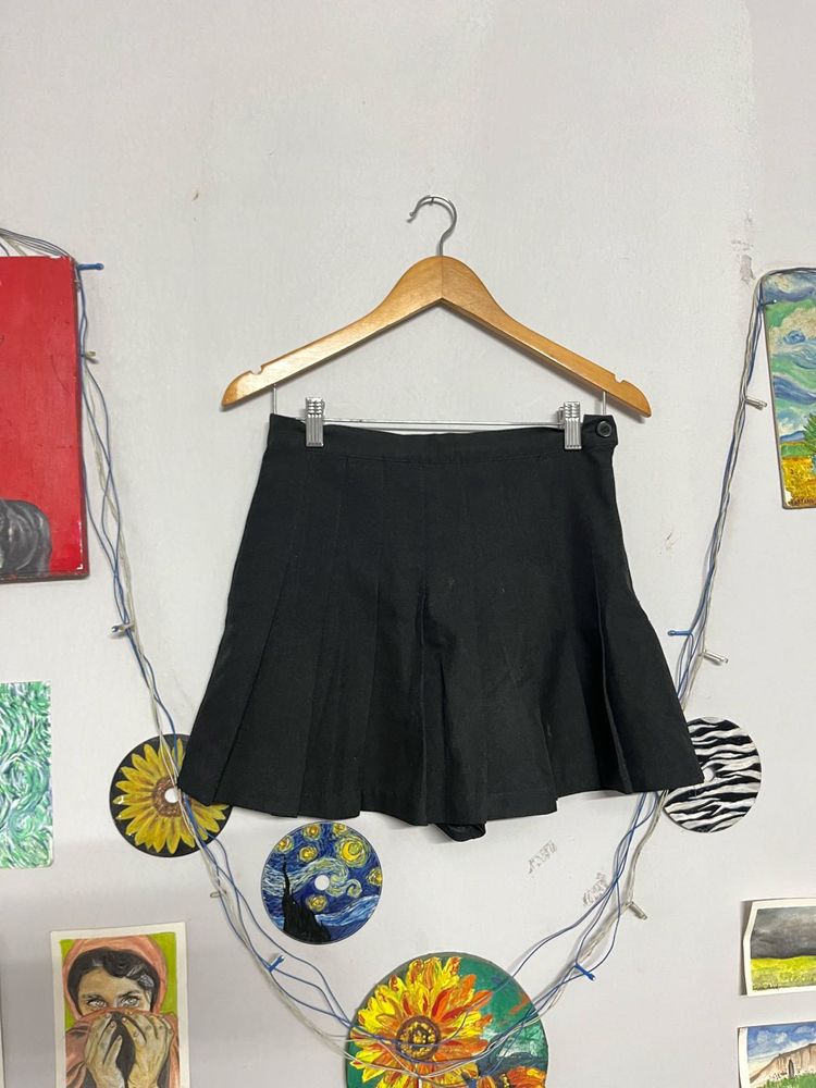 Black Pleated Skirt