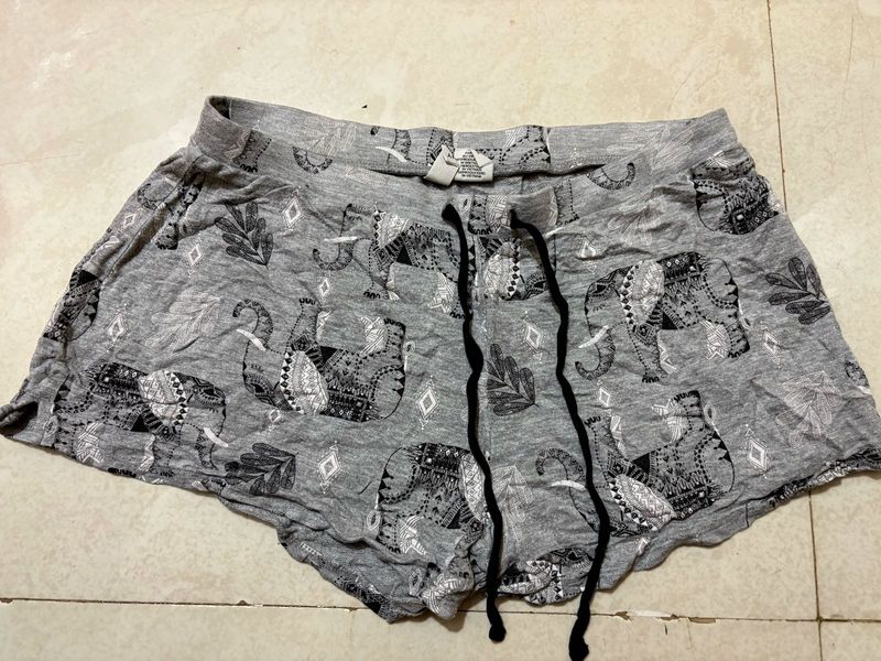 Elephant Print Lounge Shorts