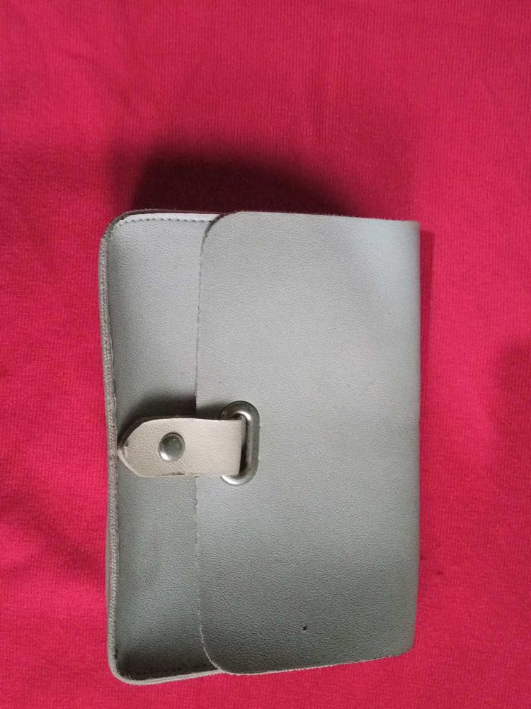 Gray Vegan Leather Wallet