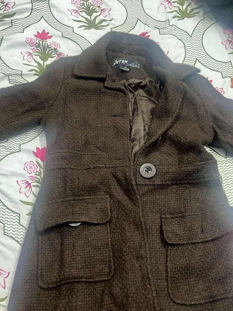 Brown Textured Coat