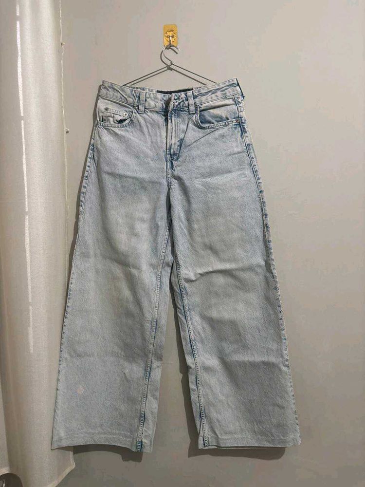 Wide Leg Denim Jeans