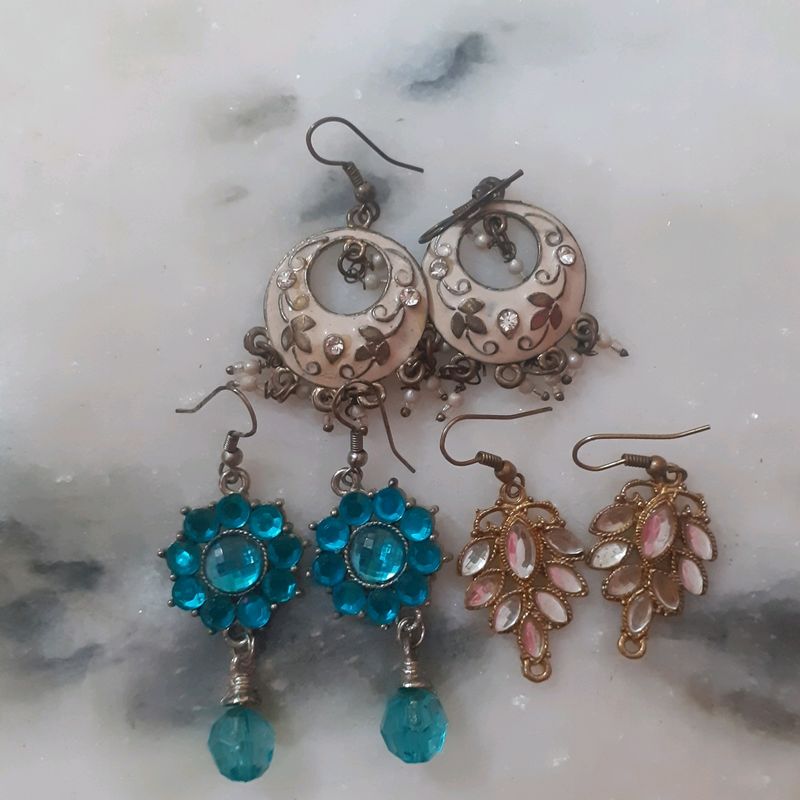 Combo Of 3 Office/College Wear Earrings.