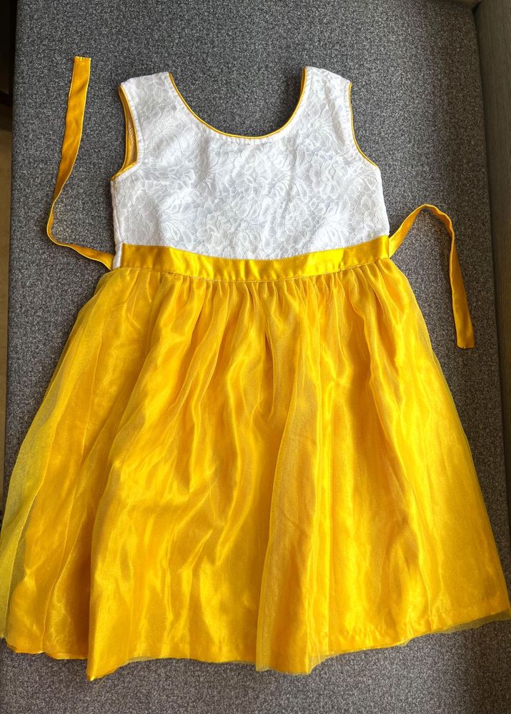 Cute Yellow Lace Dress