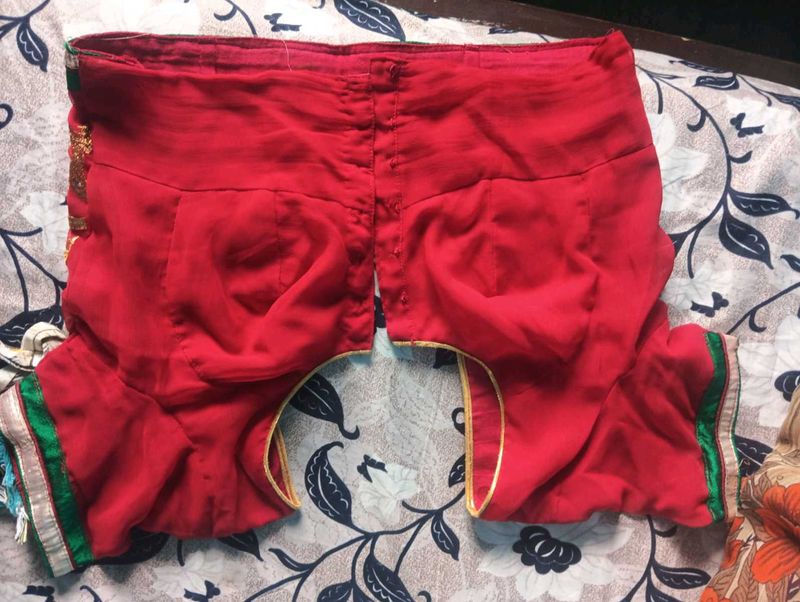 Red Readymade Saree Blouse