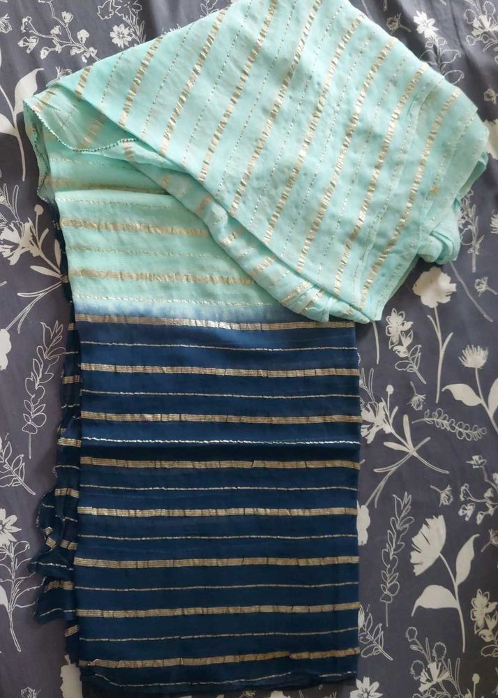 Striped Crepe Zari Saree with blouse