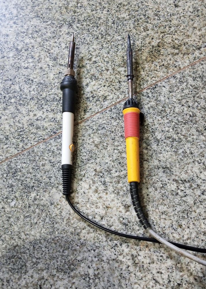 Two Soldering Tools And Iron Tips