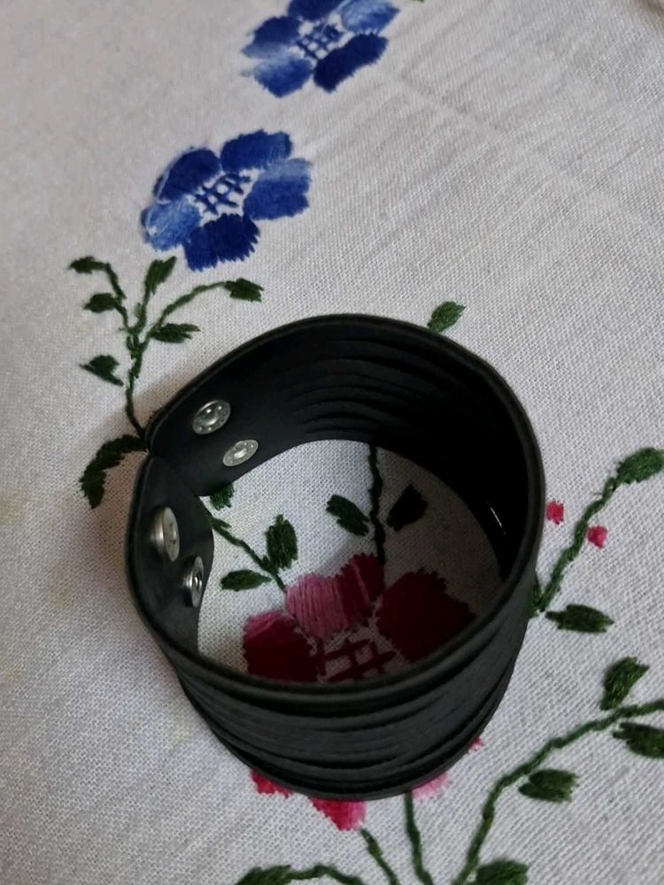 Black Leather Bracelet