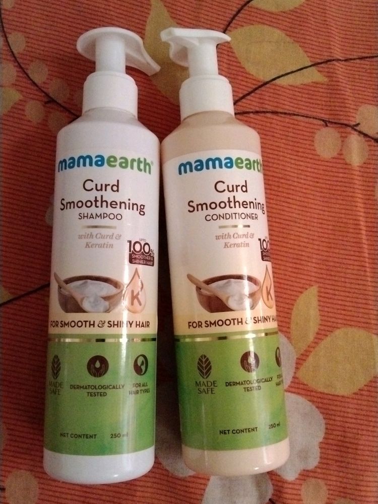 Mamaearth Curd Smoothening Shampoo And Conditioner