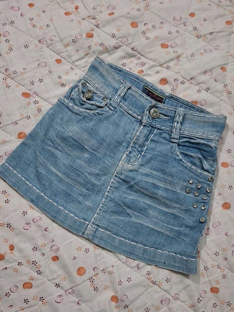 Denim Mini Skirt