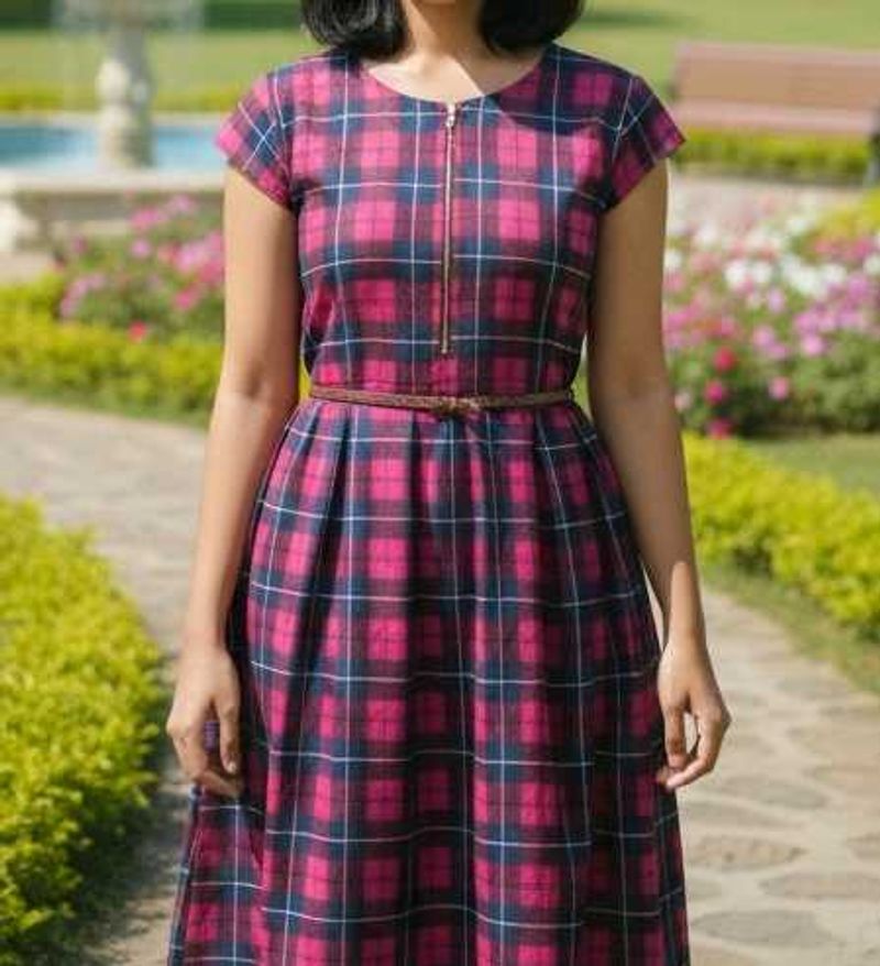 Girls Plaid Dress