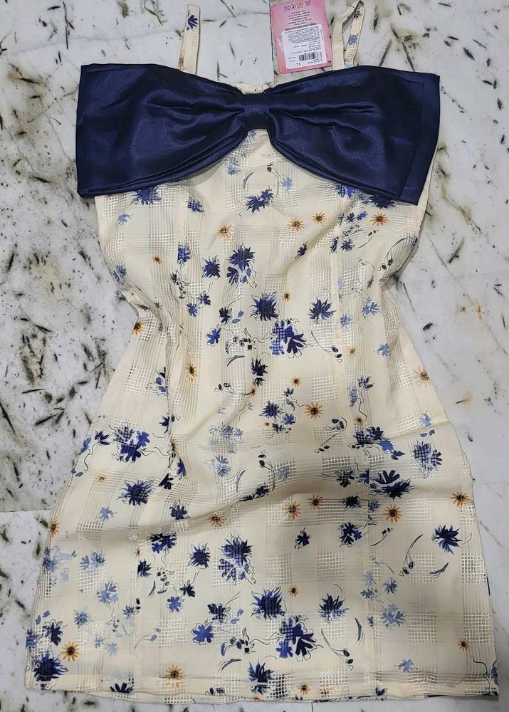 Floral Print Sundress with Bow