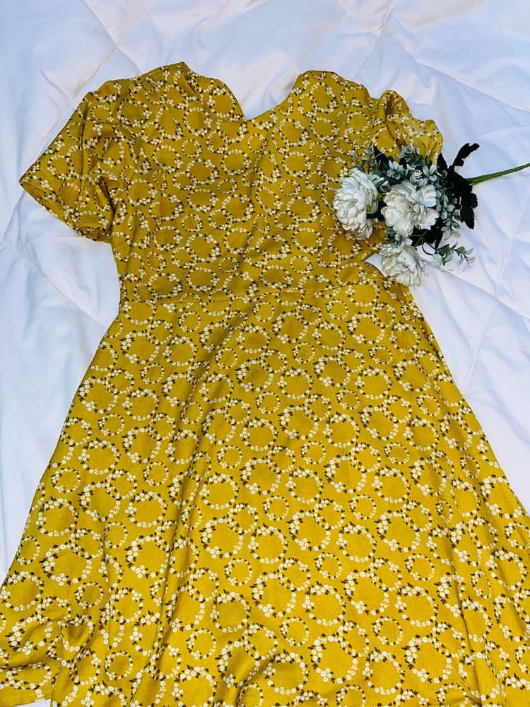 Floral Yellow Dress