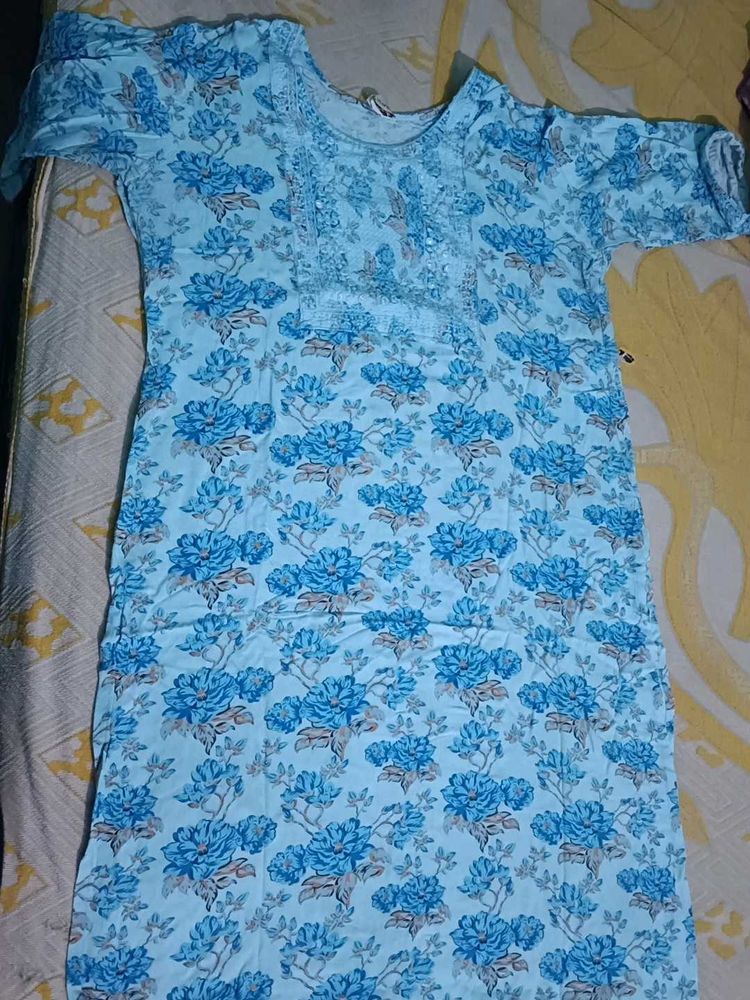 Floral Print Kurta