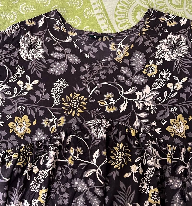 Floral Print Tunic Top