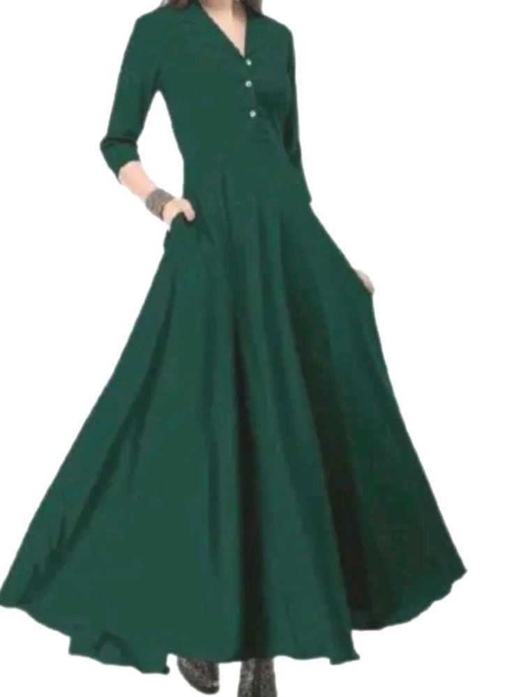 Elegant Green Maxi Dress