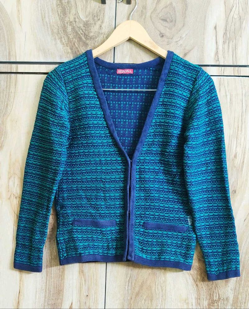 Stylish Blue Cardigan size -34