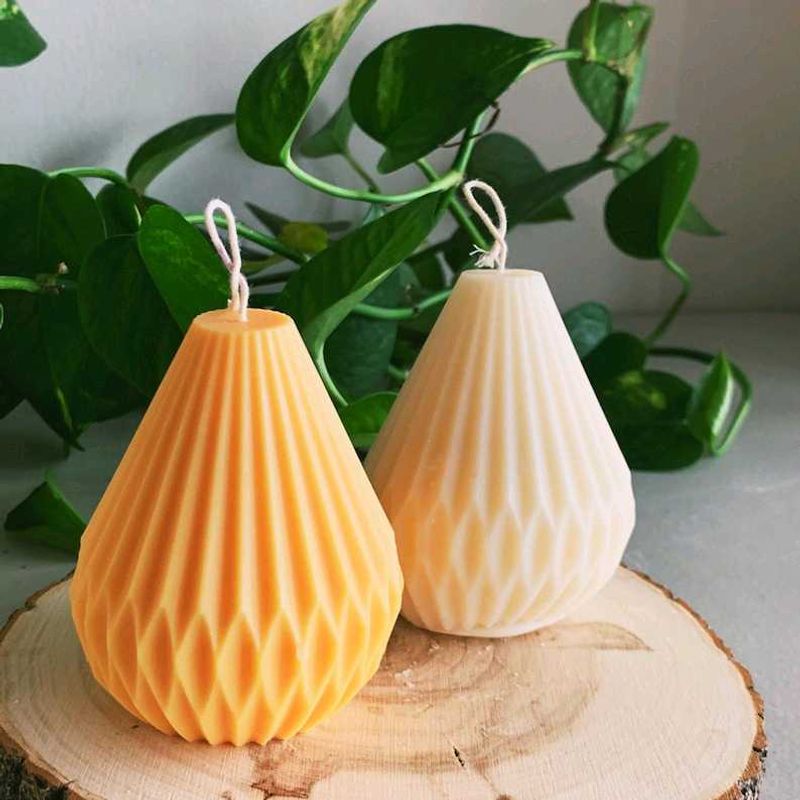 Pack Of 2 Pear Drop Candle