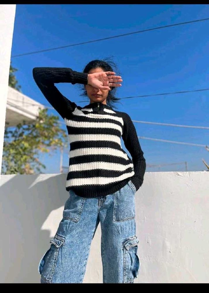 Striped Knit Sweater
