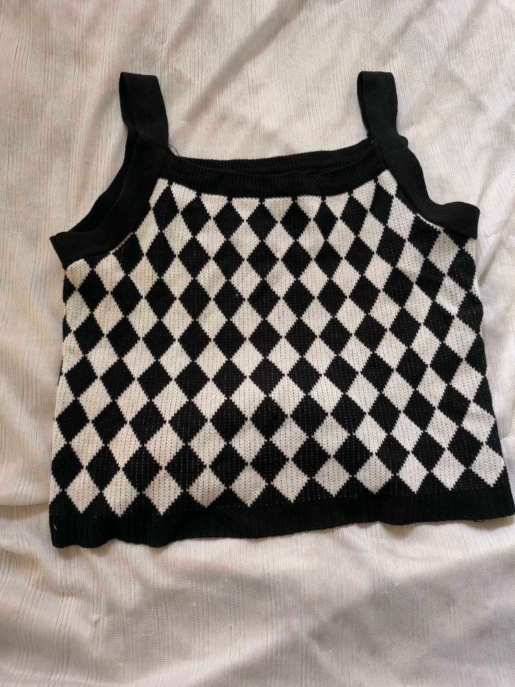 Black &amp; White Tank Top