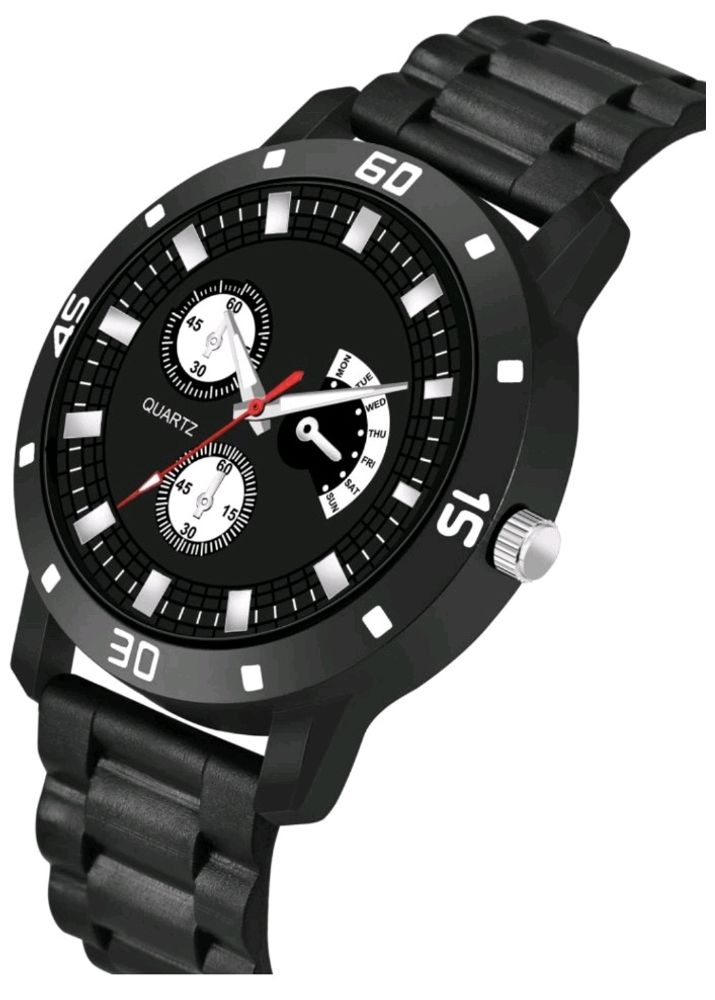 Stylish Watch For Men ⌚ Black Colour