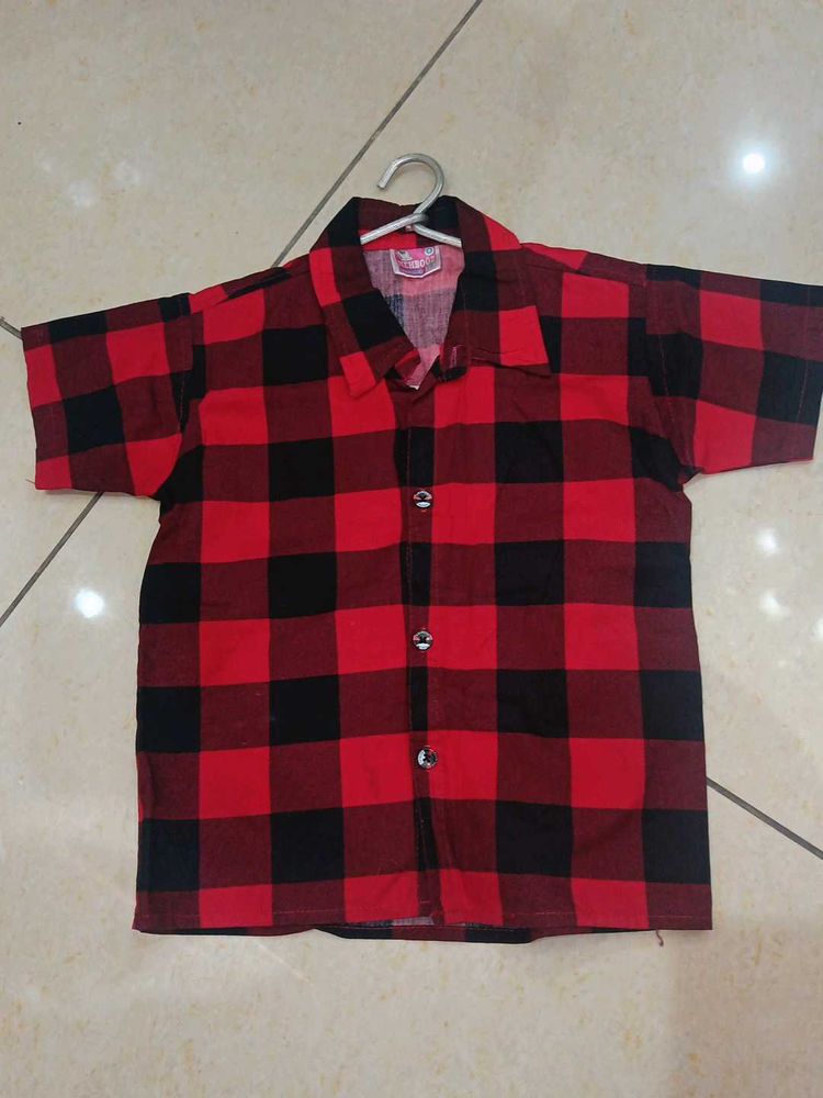 Red &amp; Black Plaid Shirt