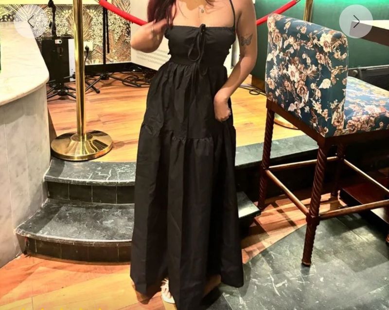 Pretty Black A Line Dress