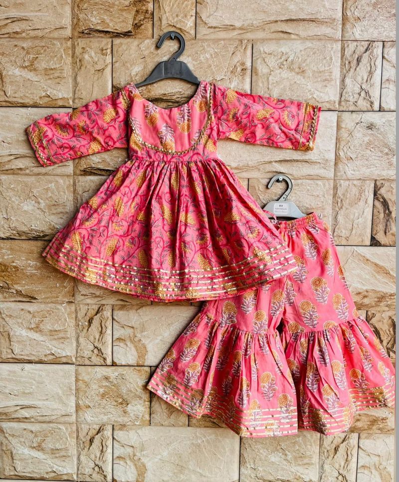 Kurti &amp; Sharara Set Pink