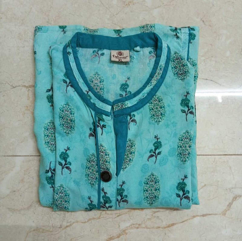 TEAL GREEN KURTA