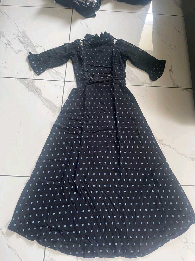 Polka Dot full lengthy Dress
