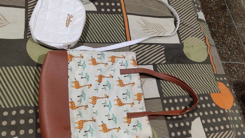 Combo Of Tote Bag And Sling Ba