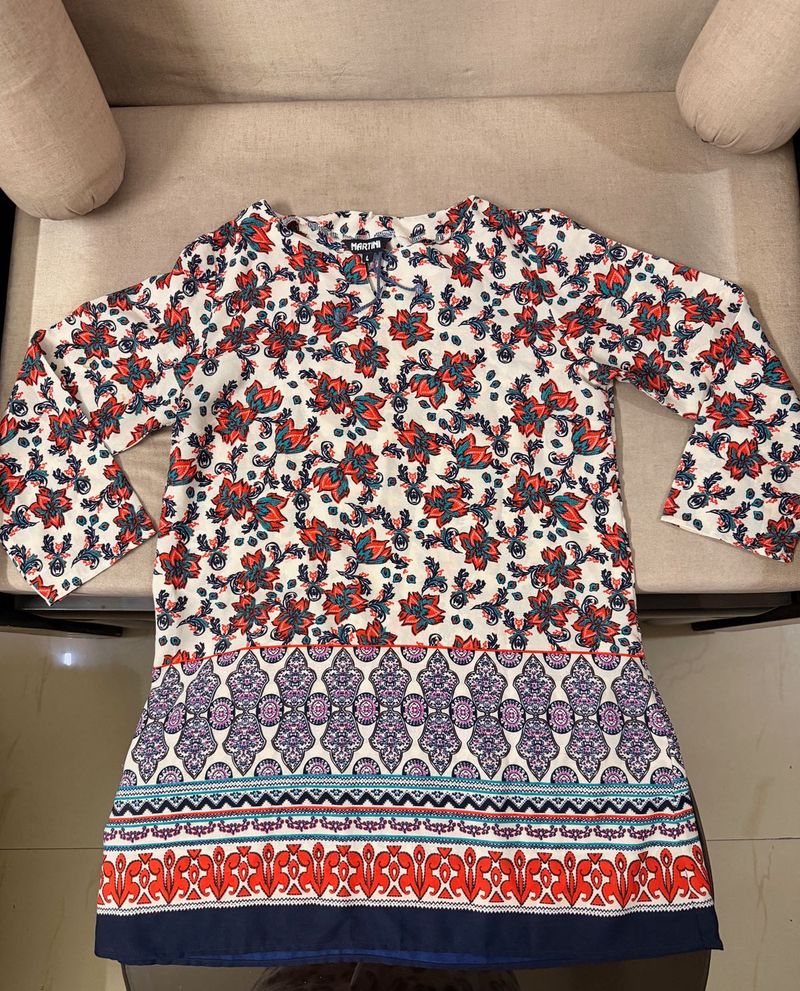 Floral Print Tunic Top