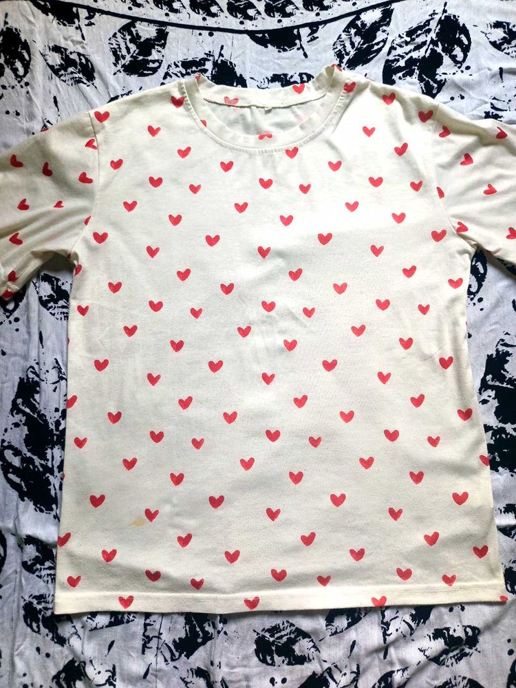 Heart Print Tee