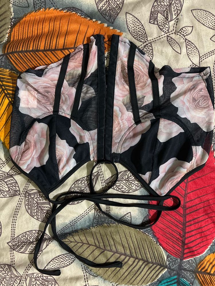 Floral Print Corset Top