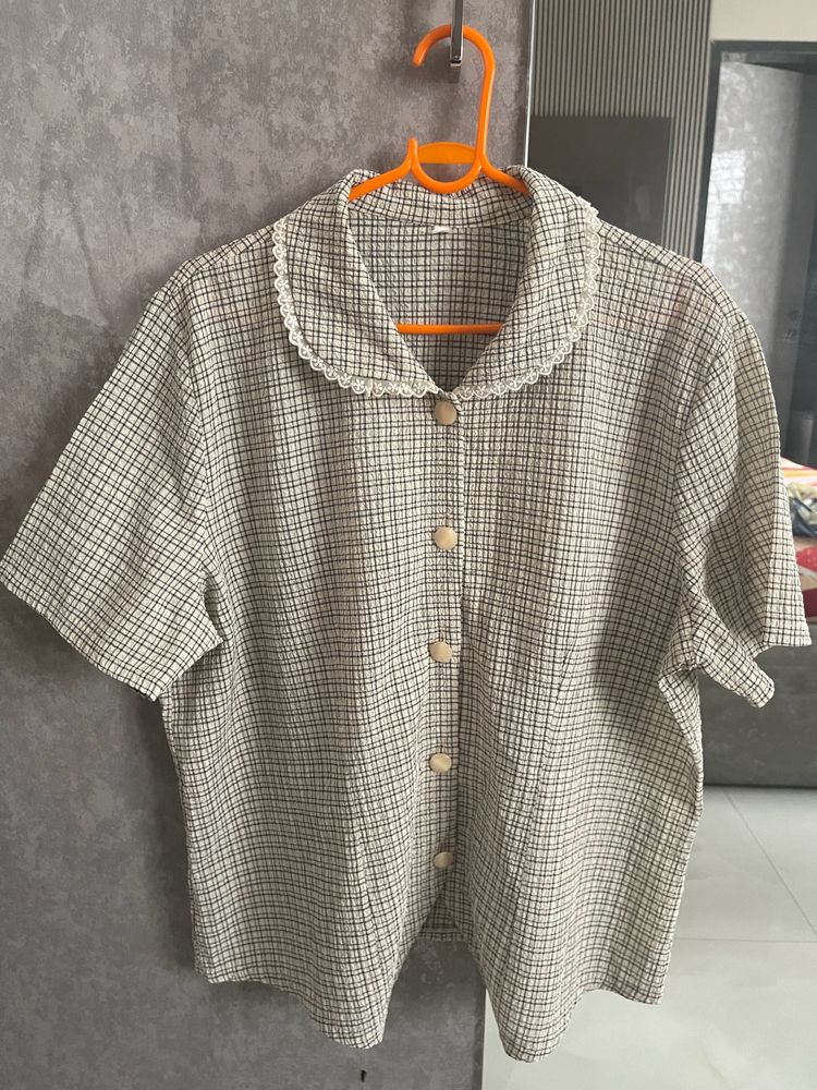 Korean Shirt With Chinese Collar