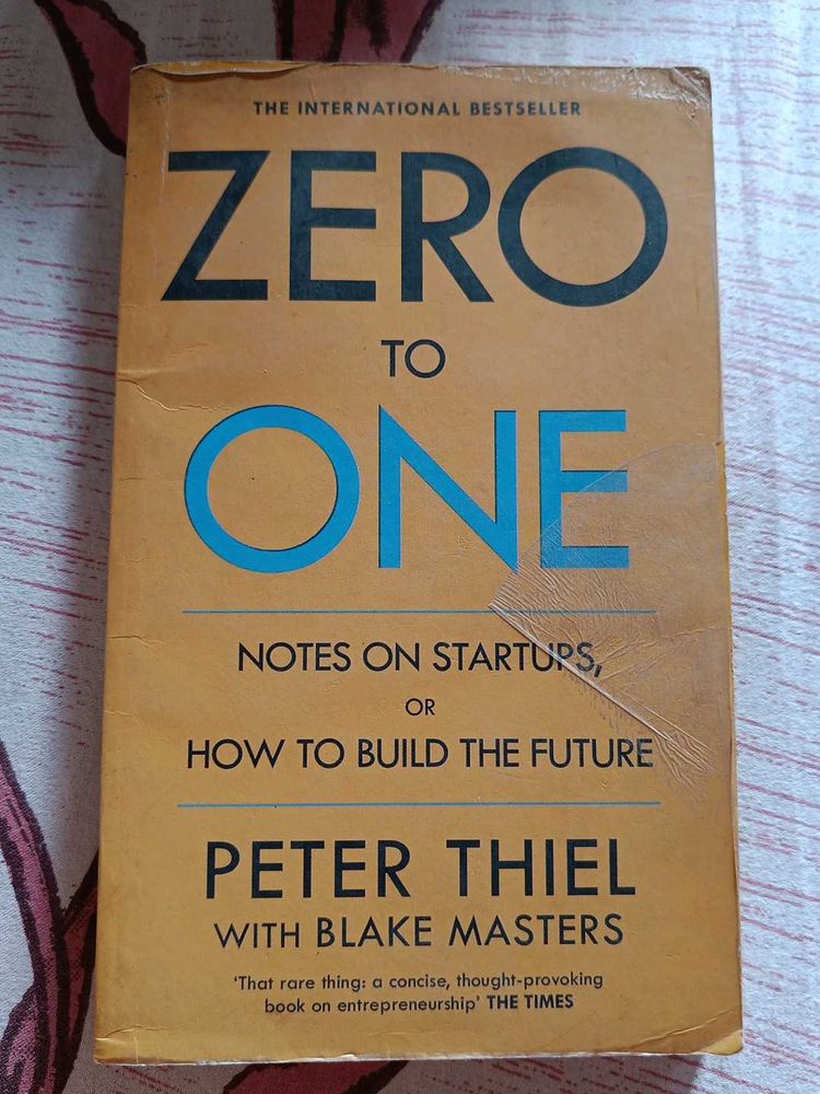Zero To One Book Novel On Startup