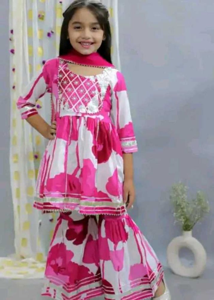 Girl Sharara Suit  Label Size 34
