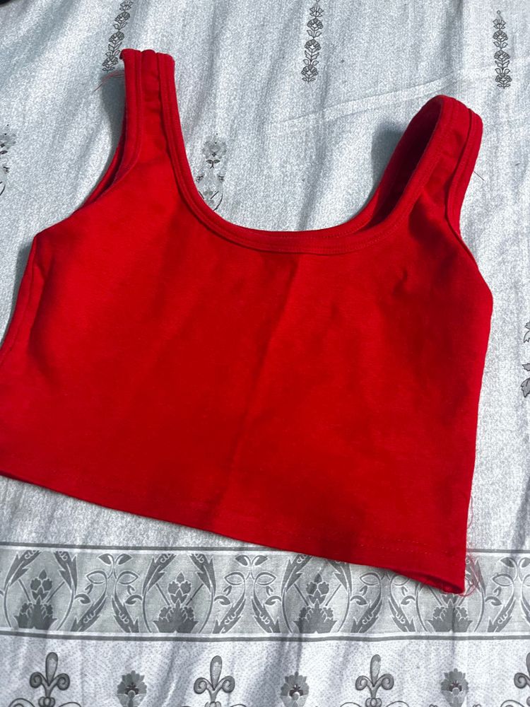 red crop top