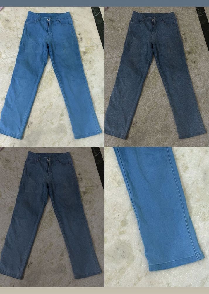 blue and black jeans