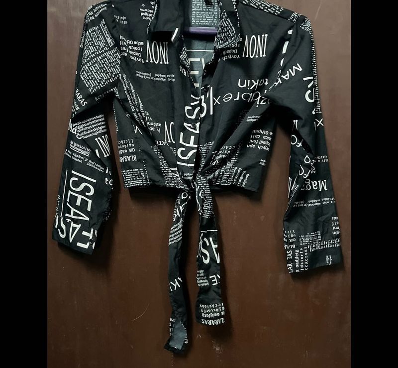Newspaper Print Shirt