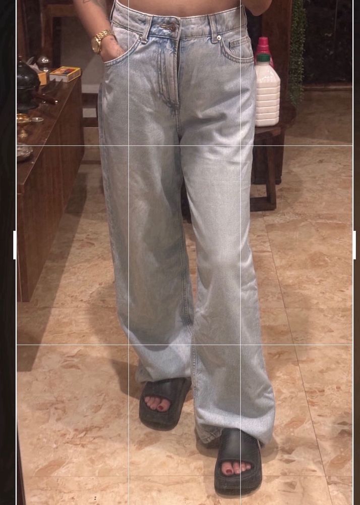 H&amp;M High Waist Baggy Jeans