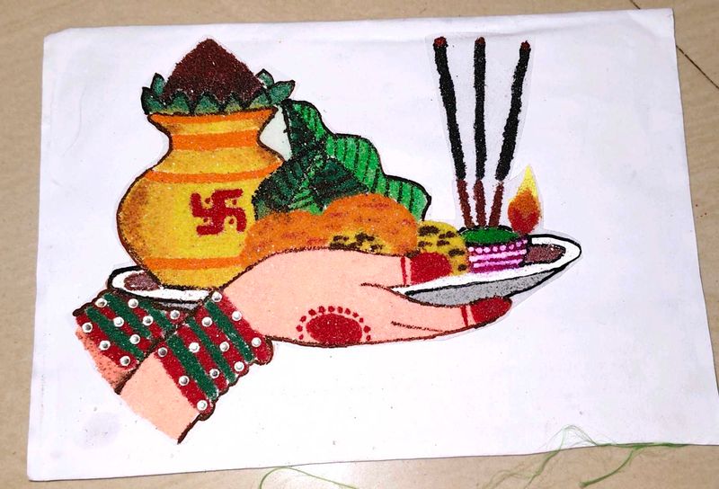 Special vat pornima Colorful Rangoli Art