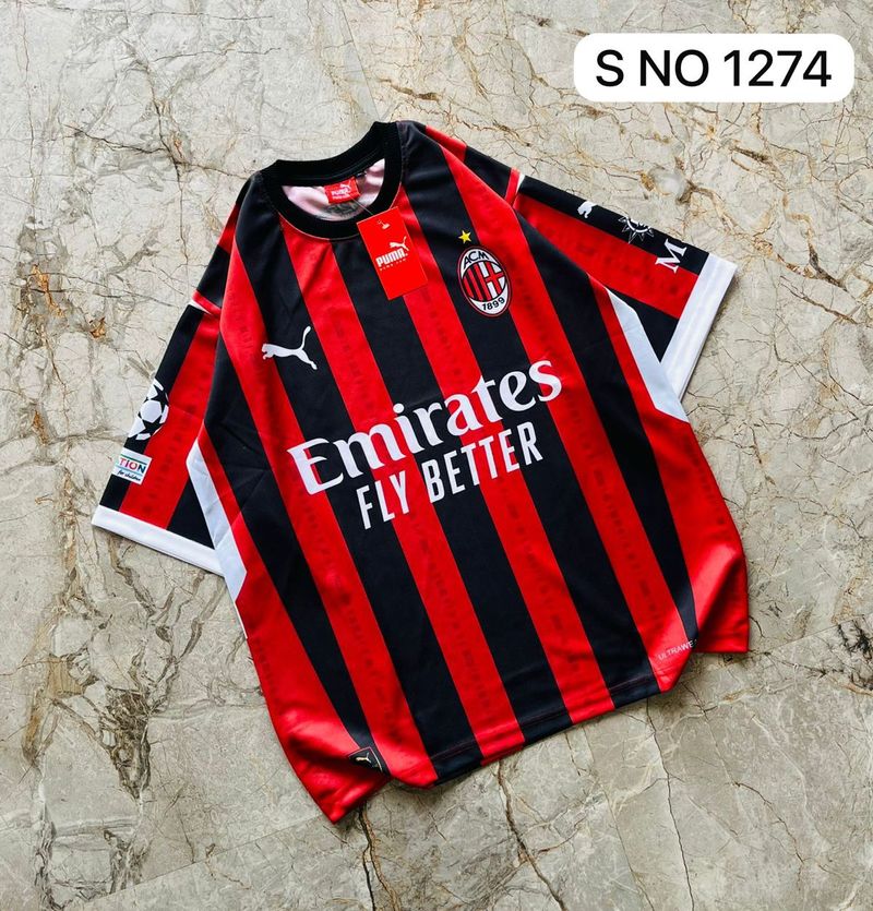 Ac milan jersey tshirt