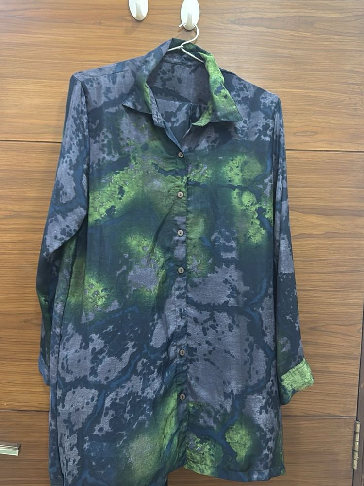 Unique Green Patterned Coord Set