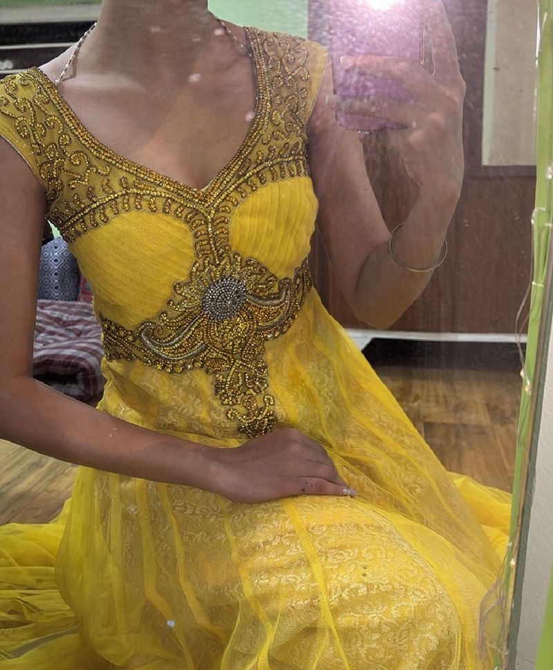 Elegant Yellow Ethnic Gown