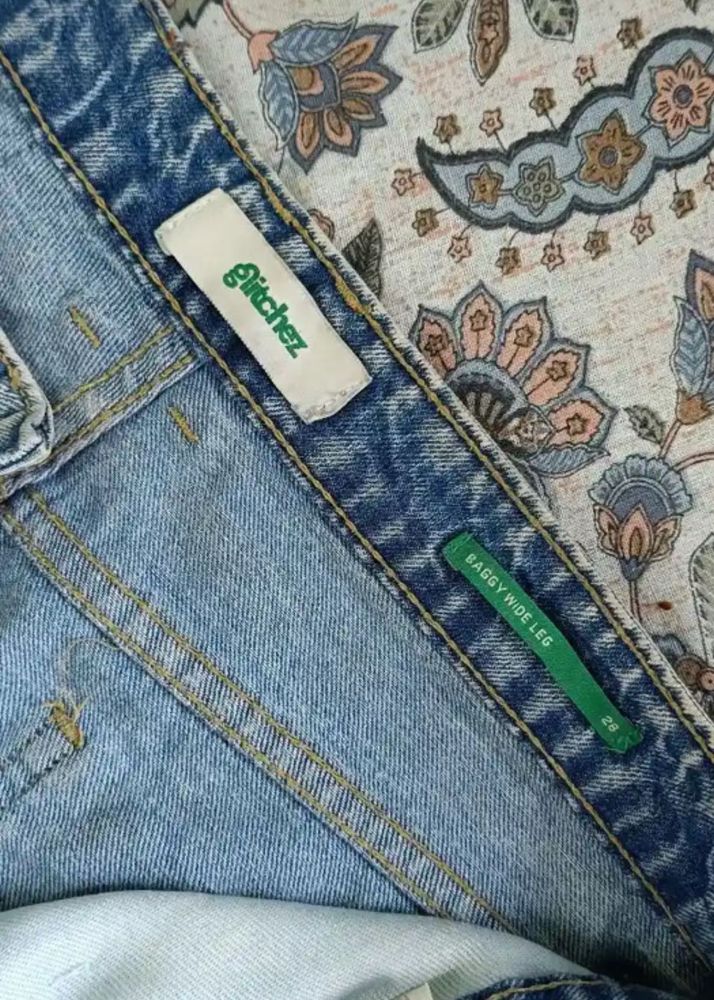 glitchez Women Baggy Pure Cotton Heavy Fade Wide