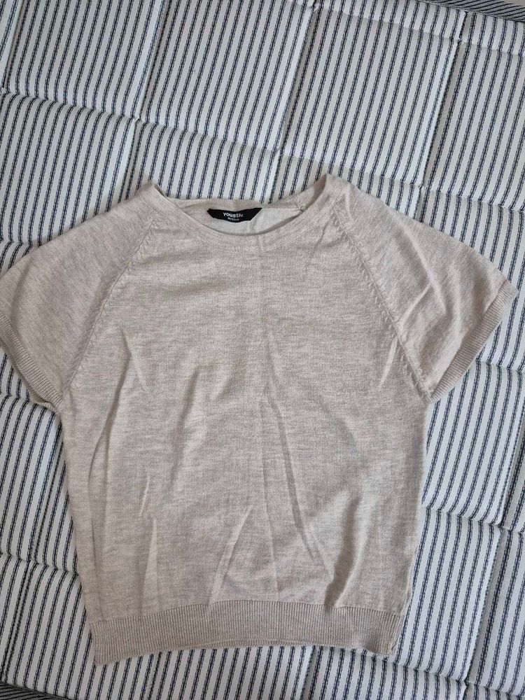 Beige Knitted Top