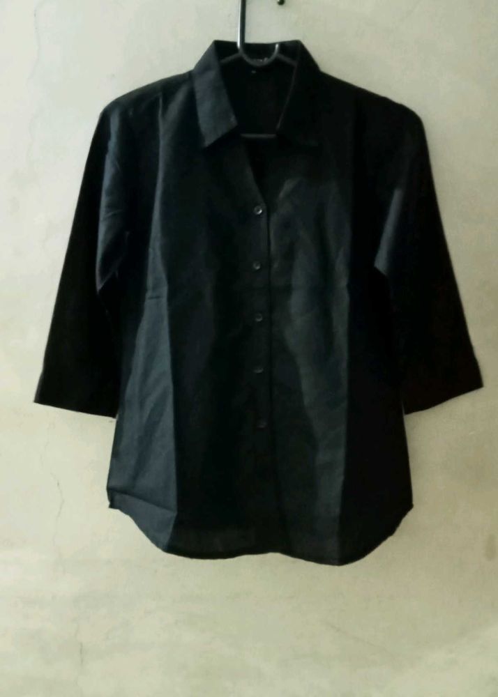 Black Button-Down Shirt