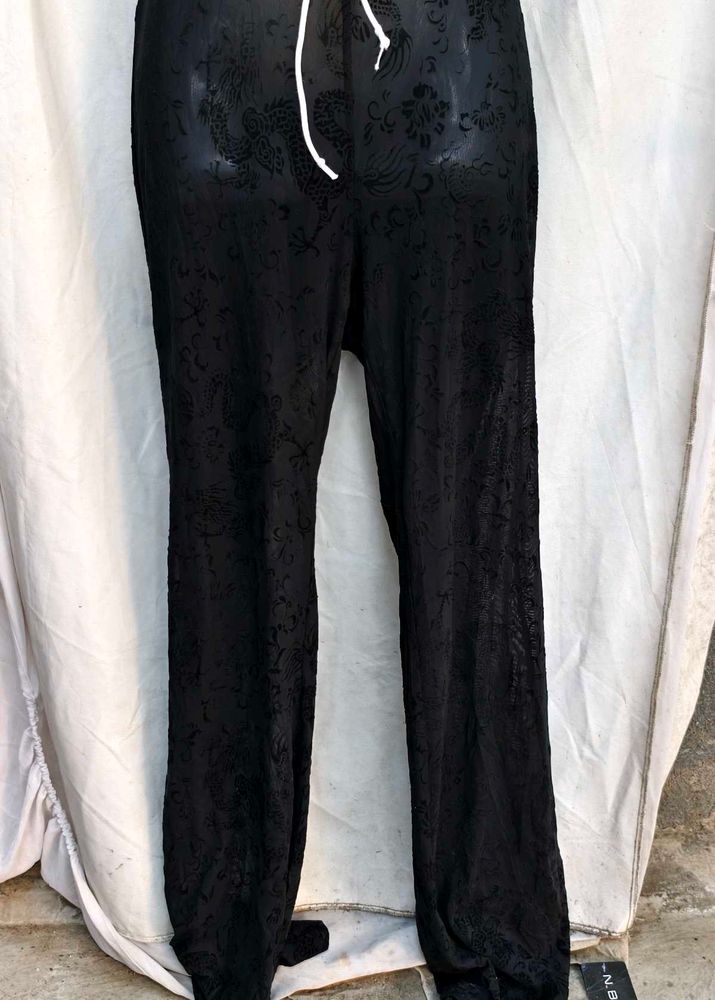 71511. Black Patterned Lounge Pants